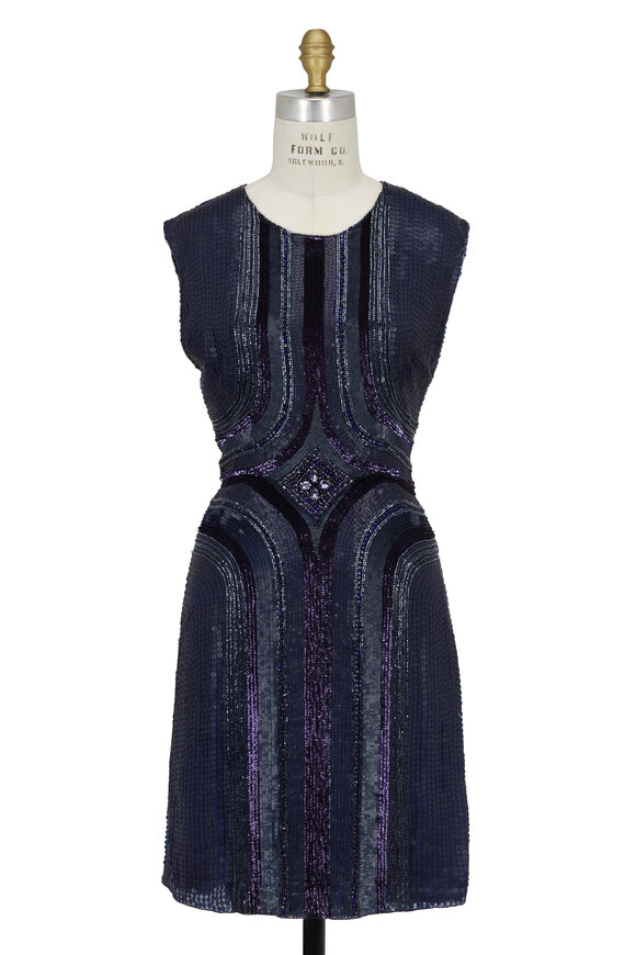 Jenny Packham - Blue & Purple Sequin Dress