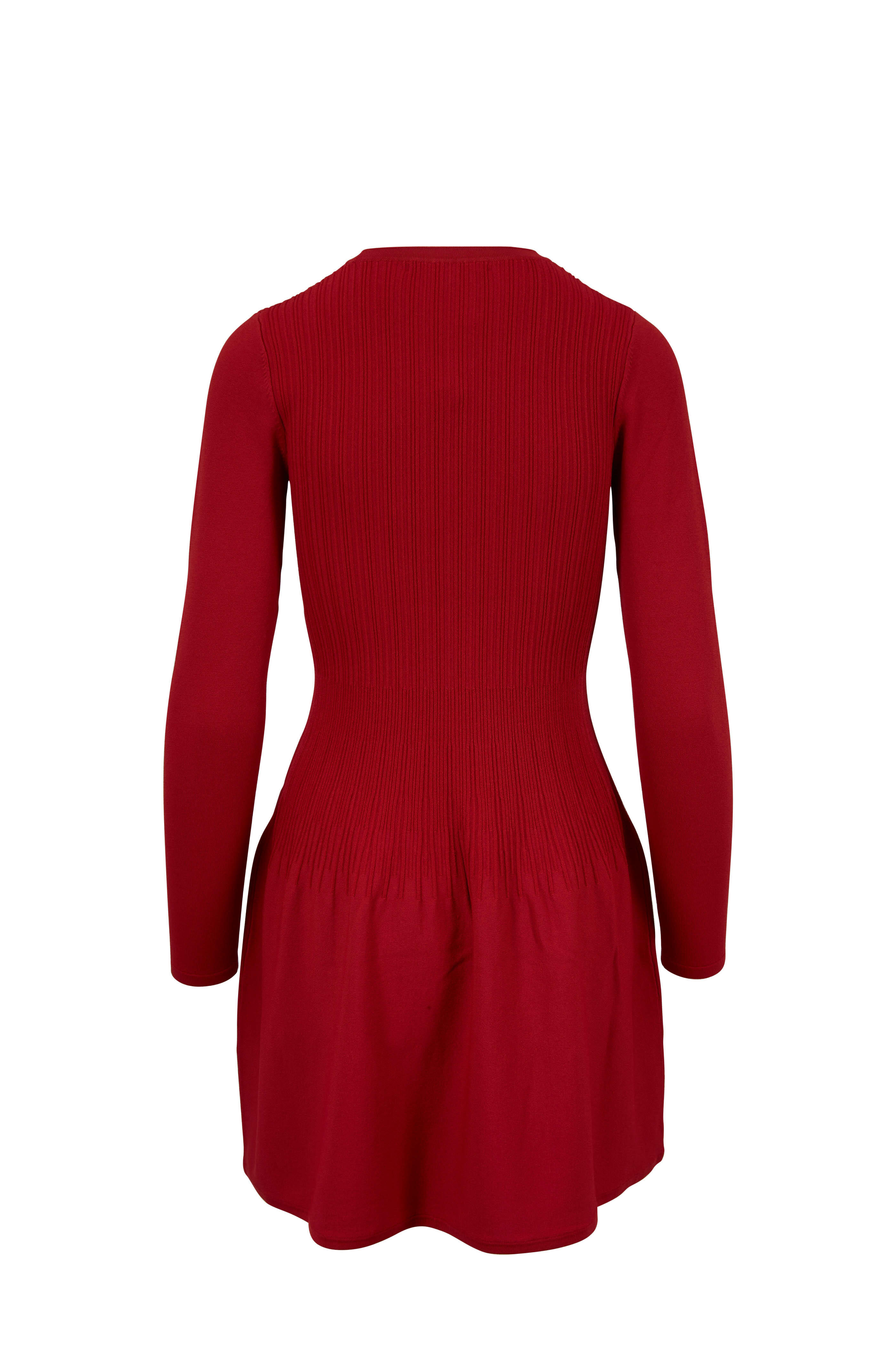 elizabeth and james red dress Elizabeth & James Womens Red V-Neck Zip Back
