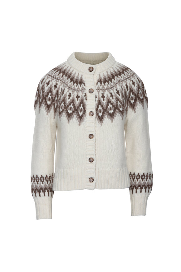 Jenni Kayne Thatcher Ivory Fairisle Cardigan