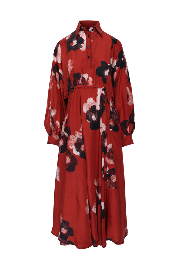 Lovebirds Kaftan Crimson Dress