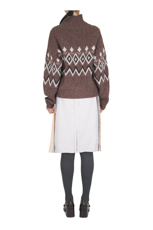 Marni Black & Tan Disco Sequin Poplin Skirt - view 3