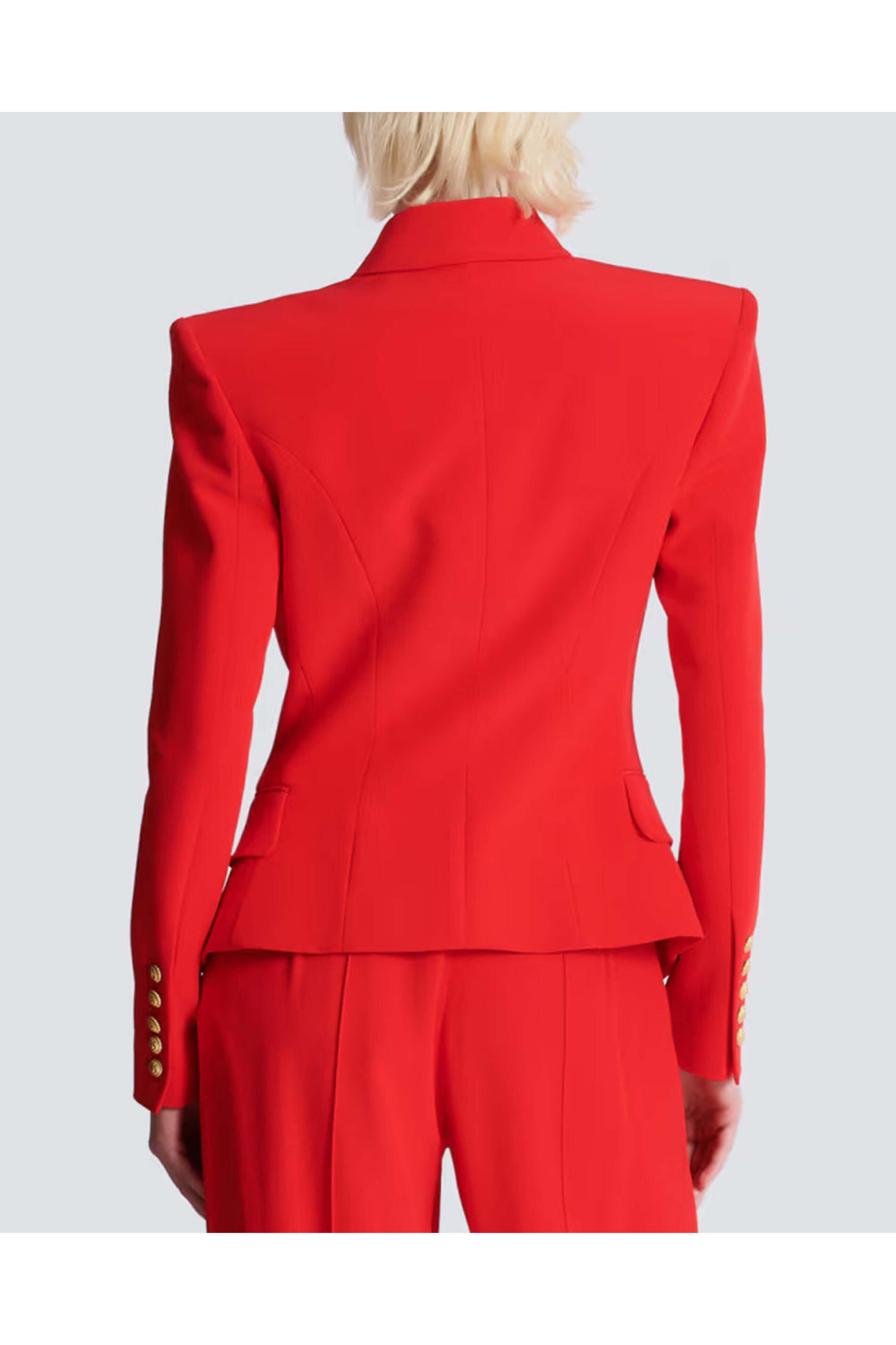 【関税&送料込】Balmain Single-Breasted Jacket Balmain - Rouge Single Button Blazer | Mitchell Stores