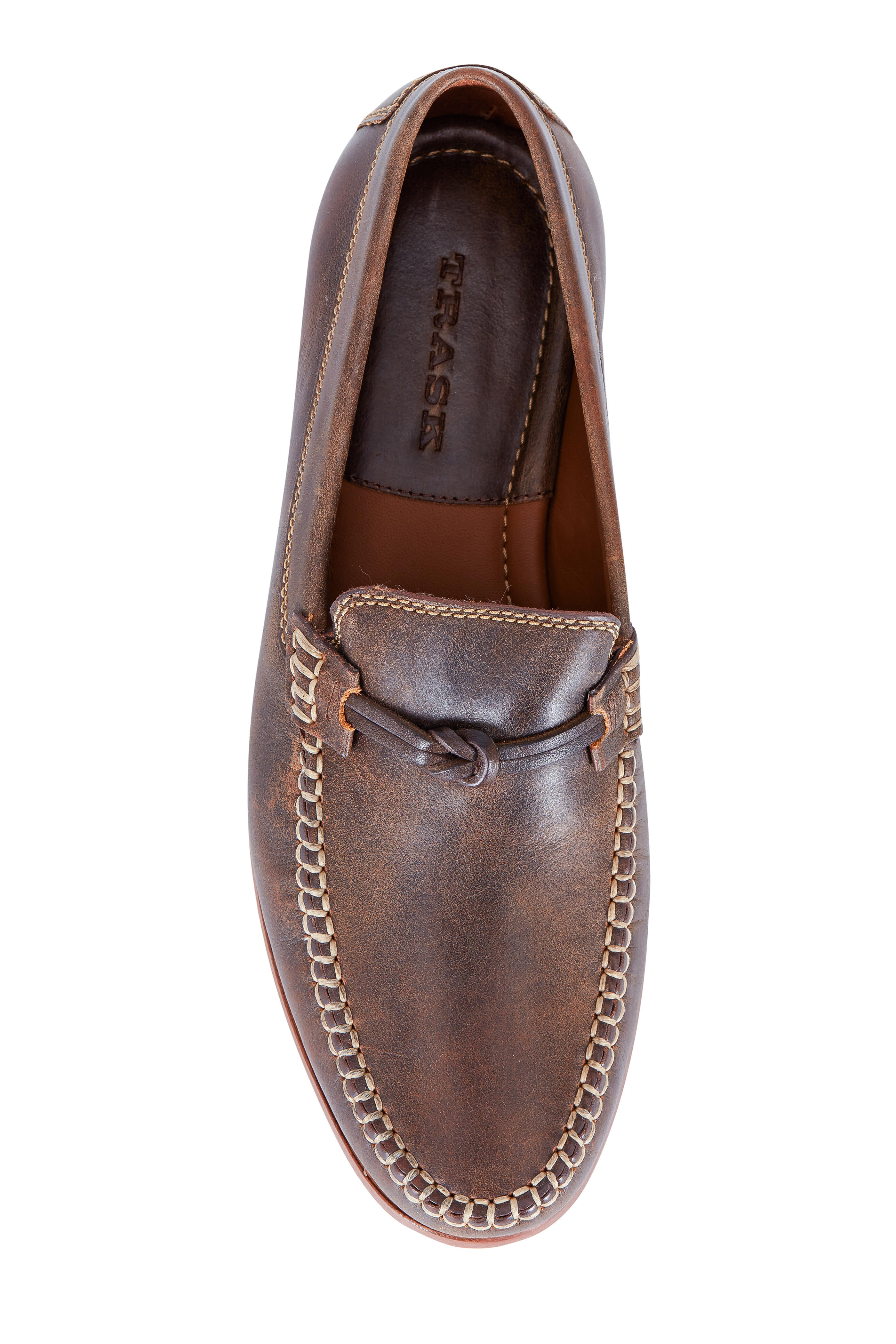 Trask Sawyer Brown Burnished Leather Loafer Mitchell Stores