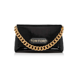 クラッチバッグ TOM FORD Laminated pochette chain shoulder strap Tom Ford Laminated Pochette With Chain Shoulder Strap