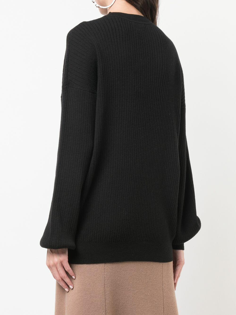 See by Chloé - Black Illusion Lace Wool & Cotton Sweater