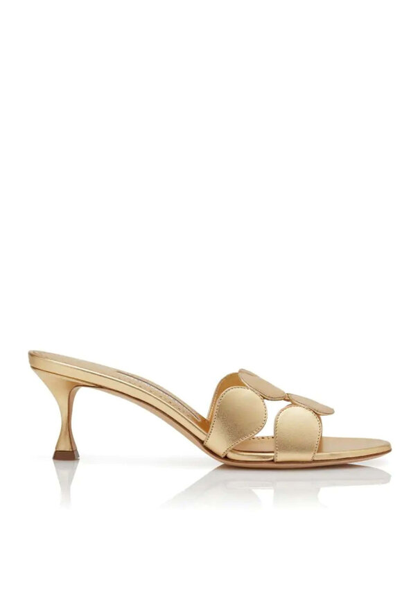 Manolo Blahnik>>ヘラム パテントレザー ミュール 50mm MANOLO BLAHNIK Helamu 50 two-tone patent-leather mules | NET