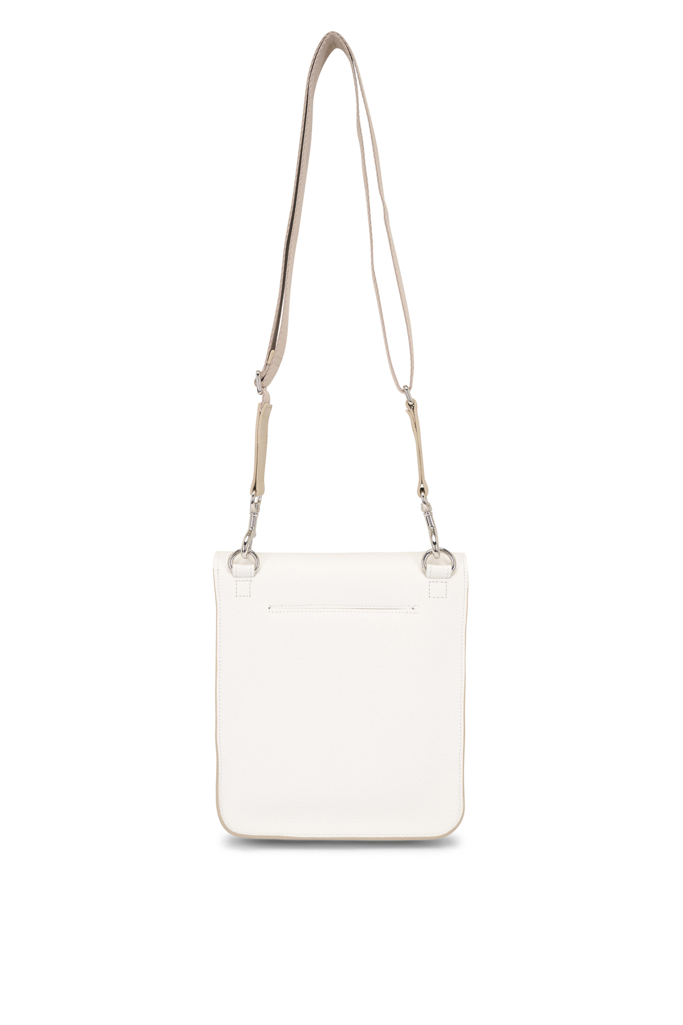 Akris - Anouk White & Beige Leather Crossbody Bag