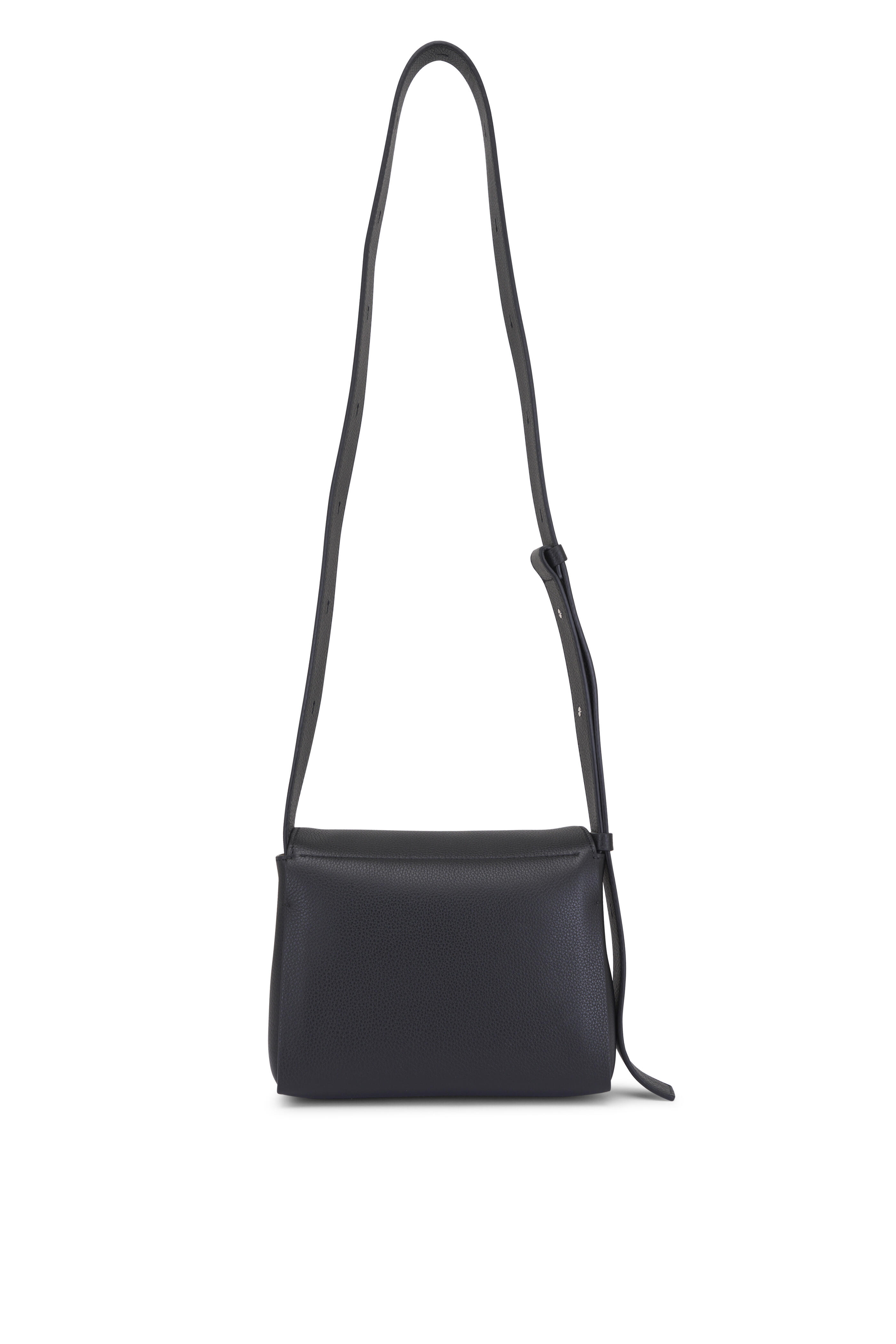 Jil Sander - Mini Envelope Messenger Black Leather Bag