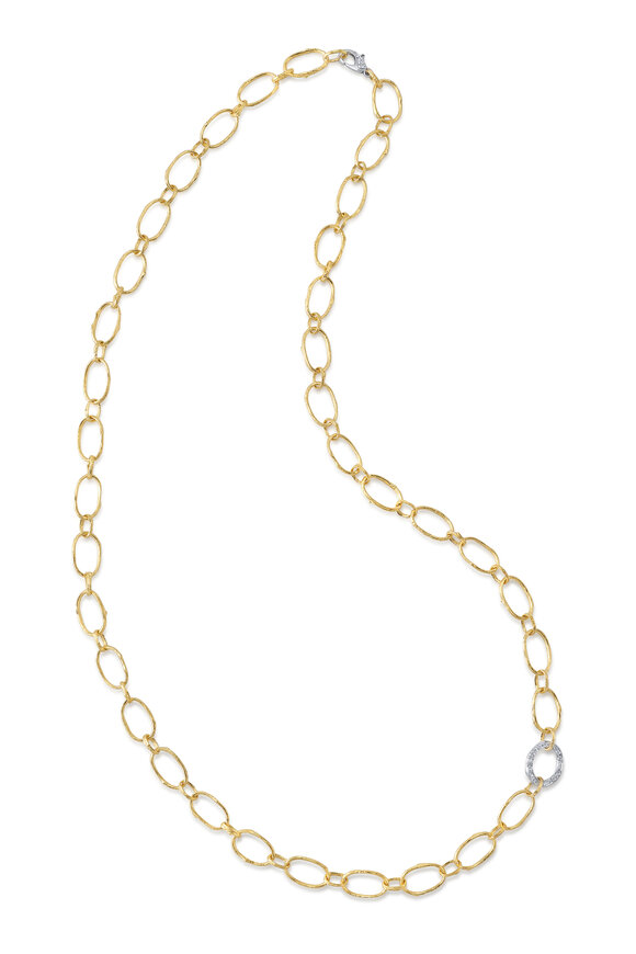 Aaron Henry Flat Thin Olive Link Necklace - view 1