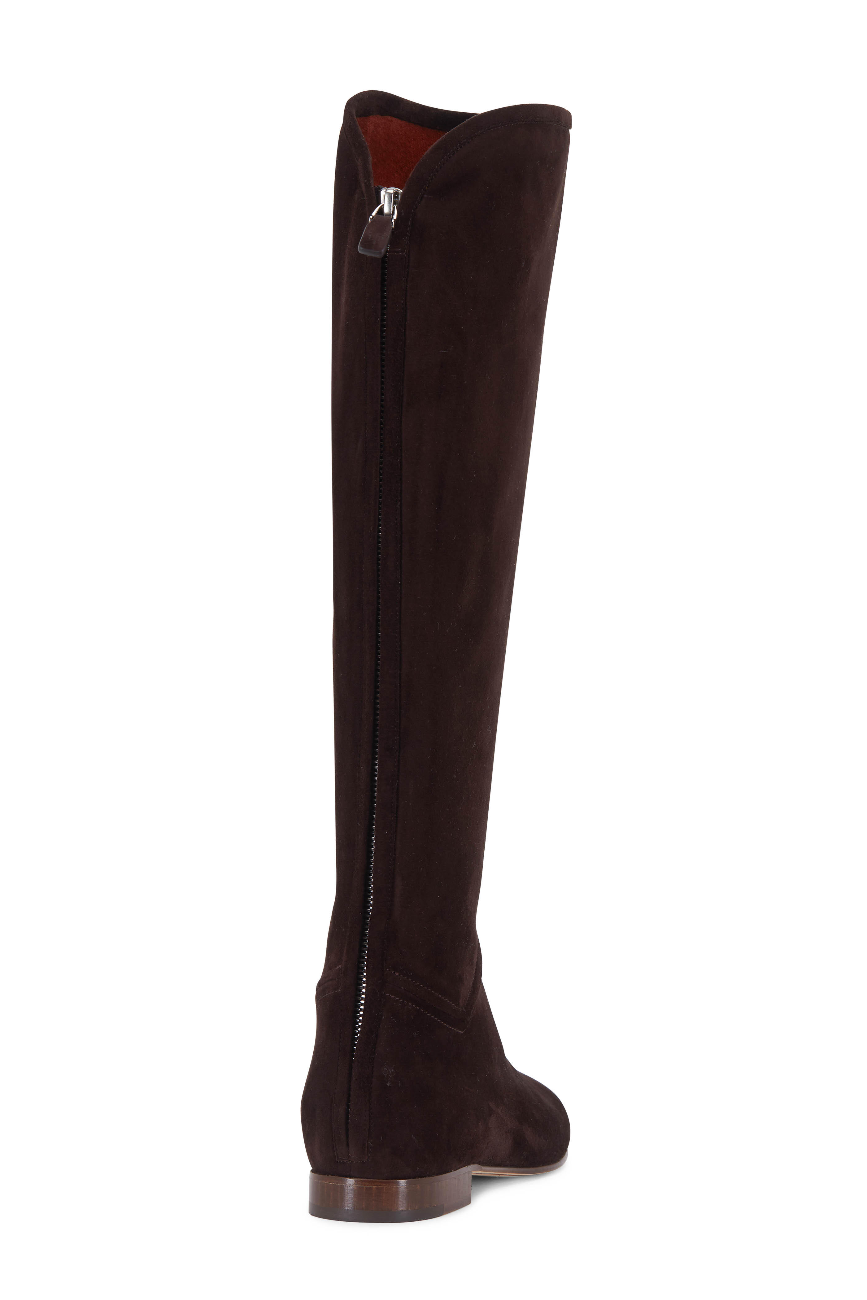 Loro Piana - Jeanne Chocolate Suede Riding Boot