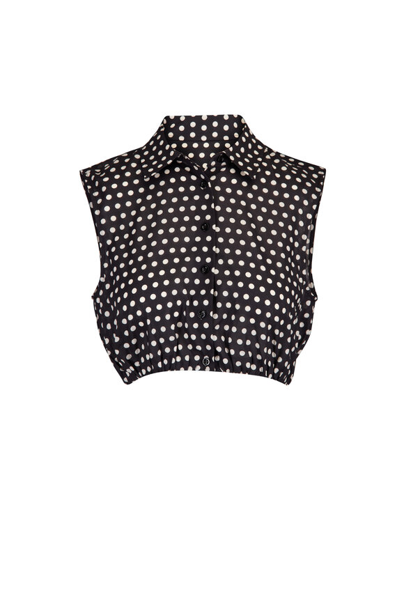 Frame Black & White Polka Dot Top - view 1