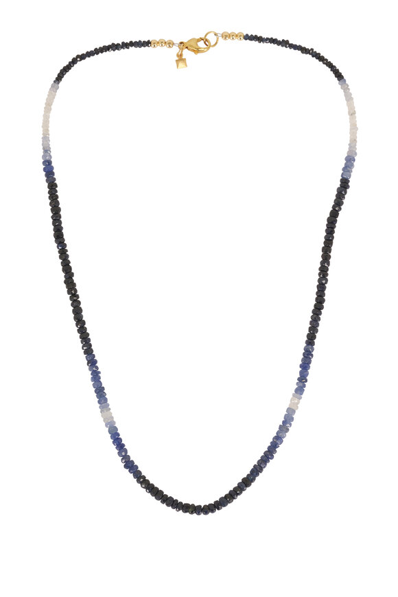 Cristina V. Blue Sapphire Rondelle Necklace - view 1