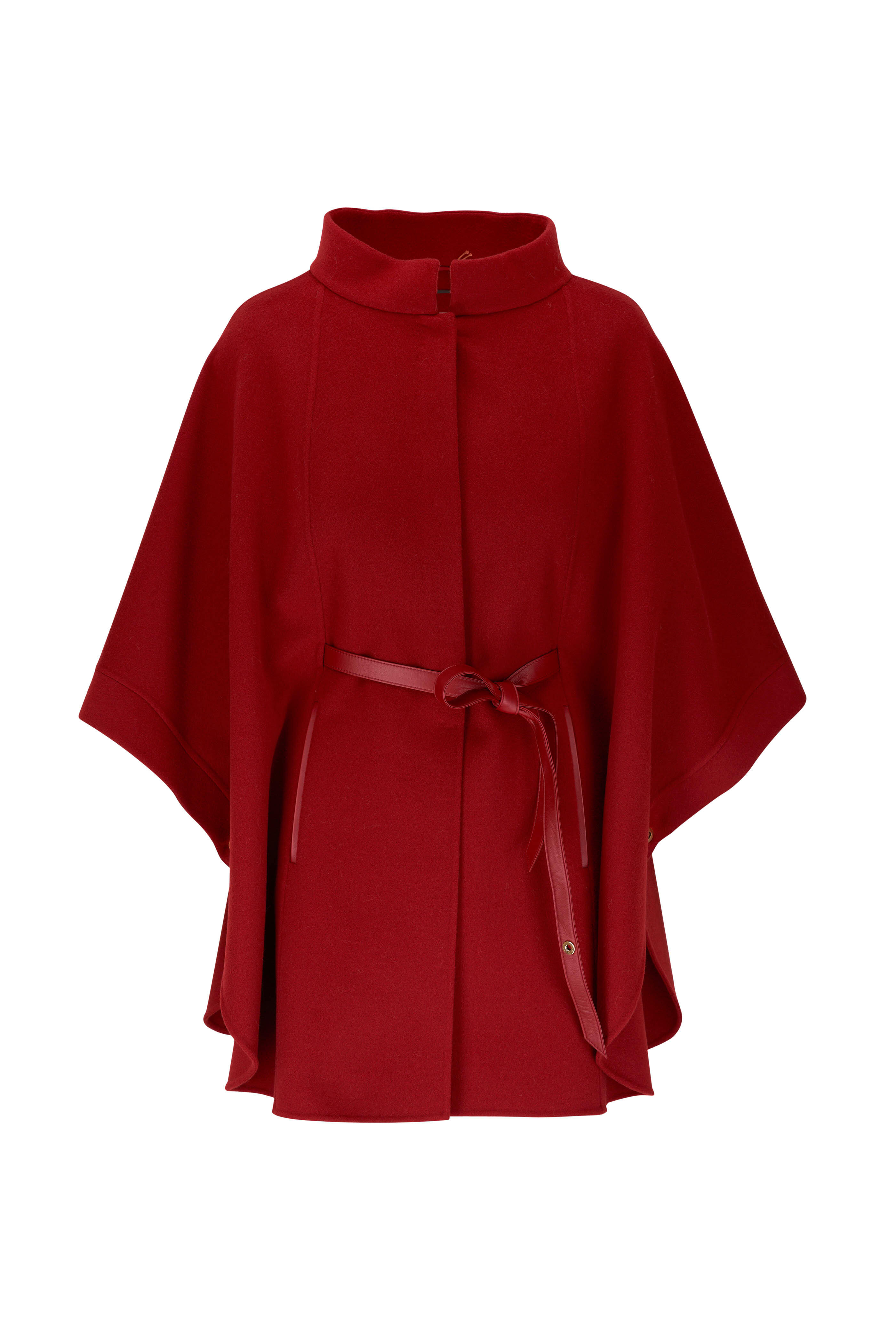 Loro Piana - Salzburg Red Cashmere Cape | Mitchell Stores