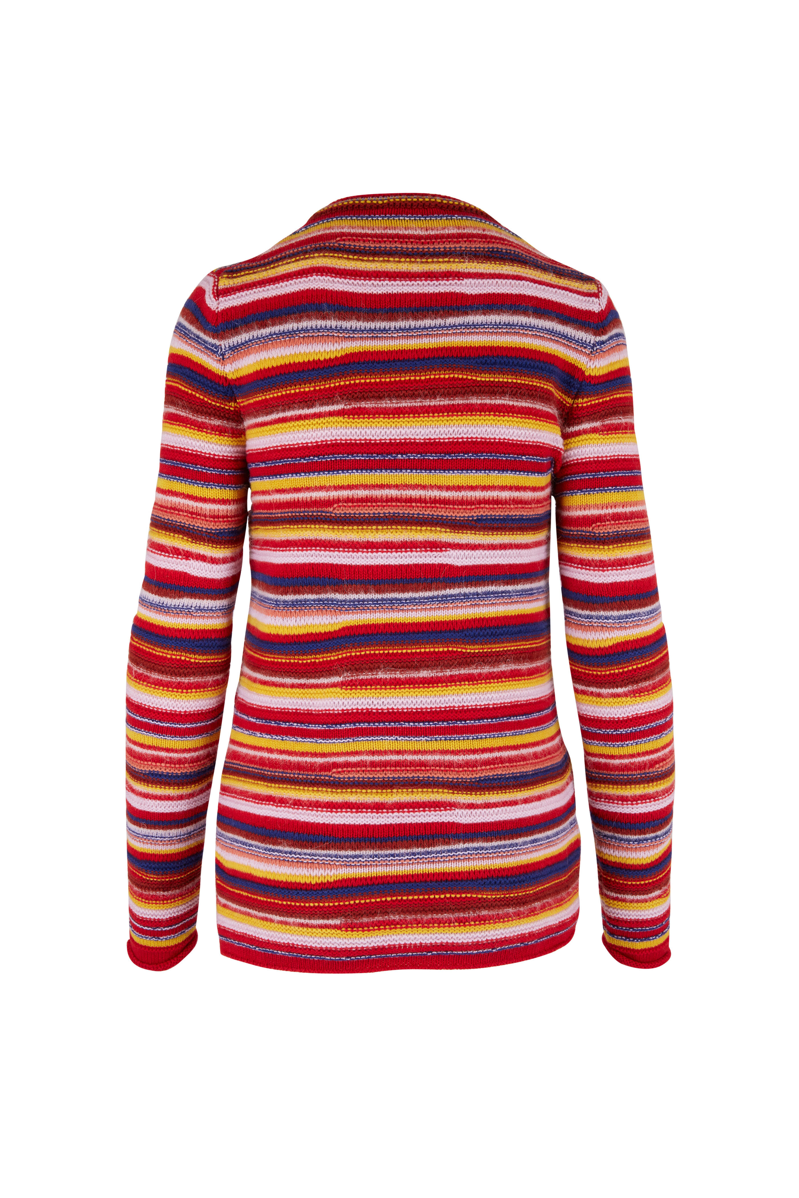 Chloé - Multicolor Red Cashmere & Wool Stripe Sweater