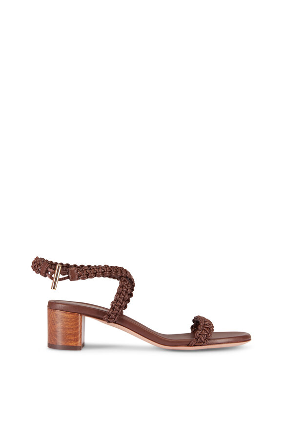 Gianvito Rossi Ubud Brown Leather Sandal, 45mm - view 2