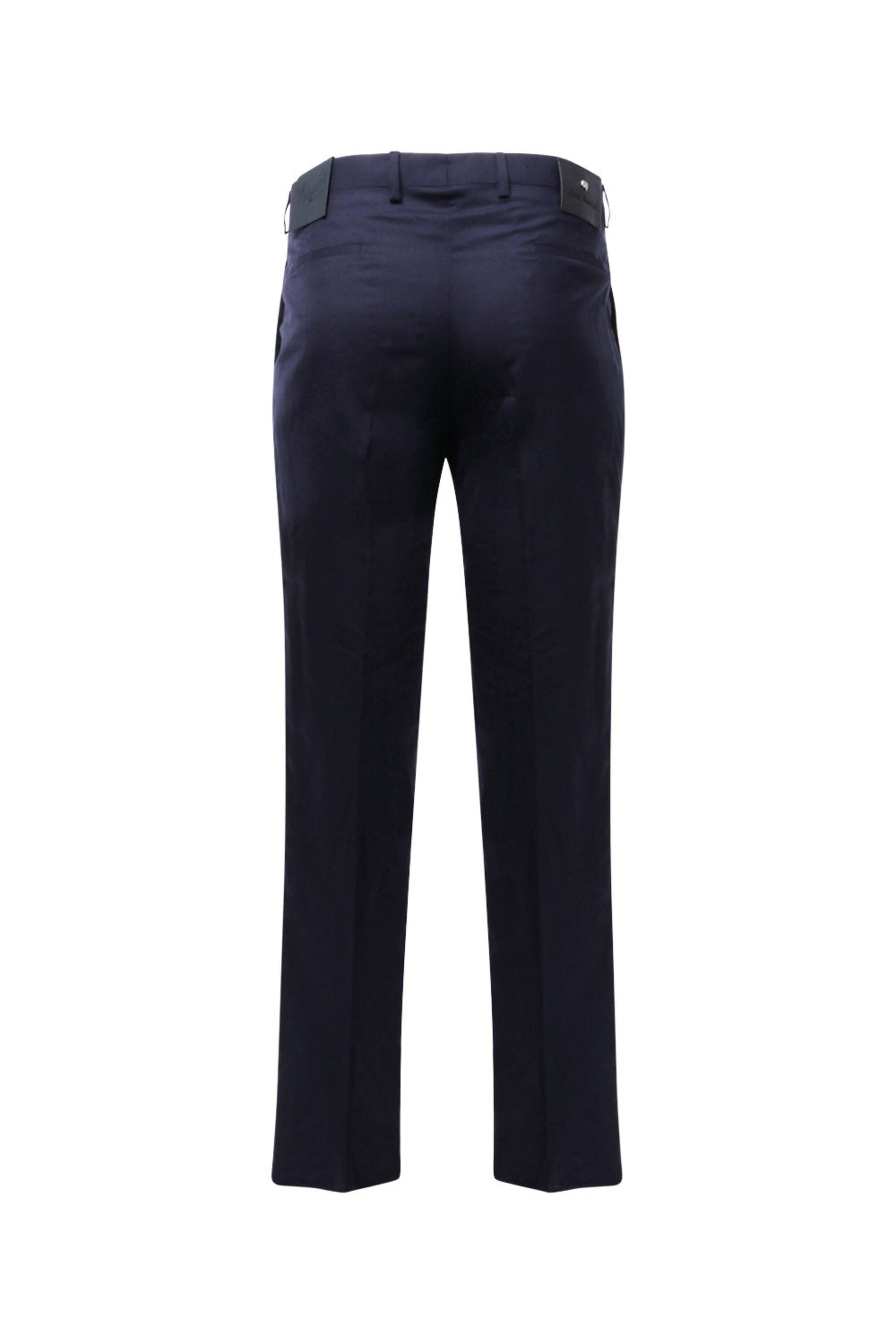 Marco Pescarolo - Solid Navy Flatfront Chino Pant