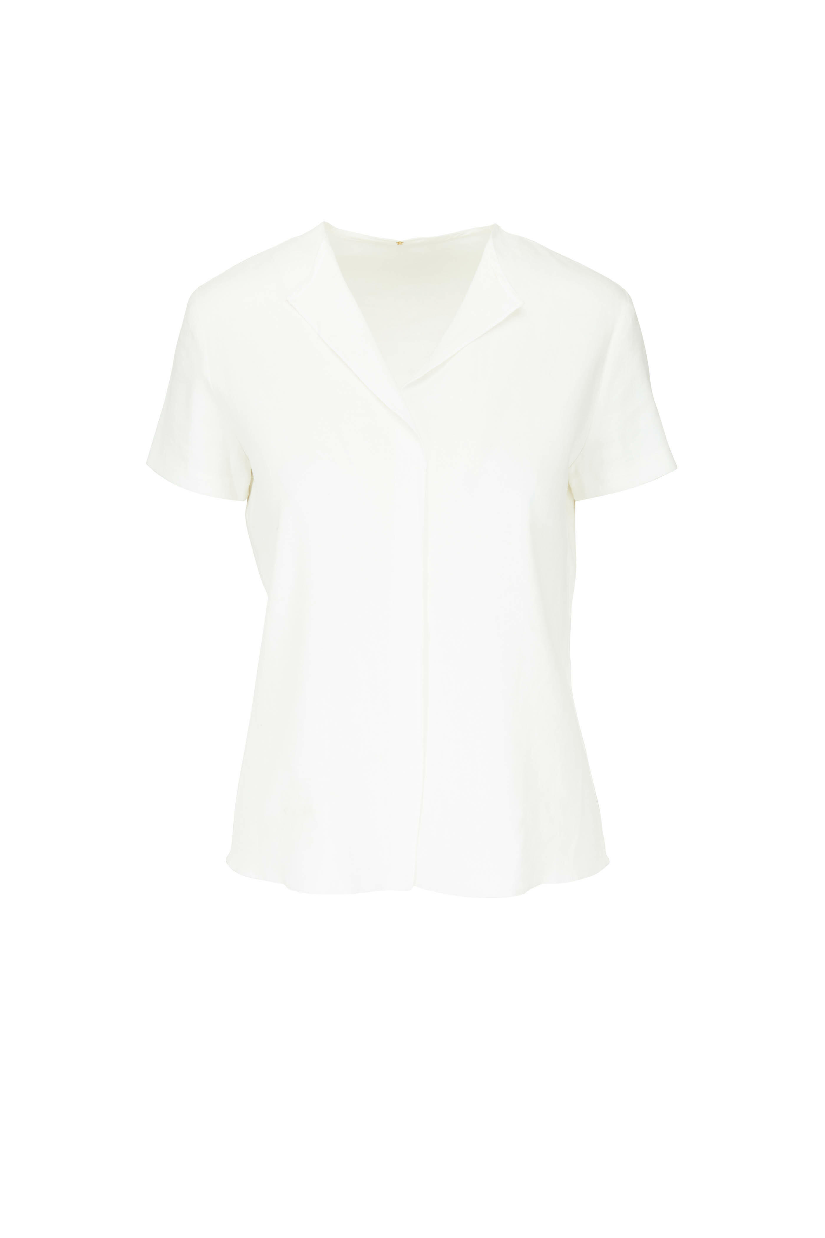 Peter Cohen - Breeze Ivory Linen Stretch Ethnic Top