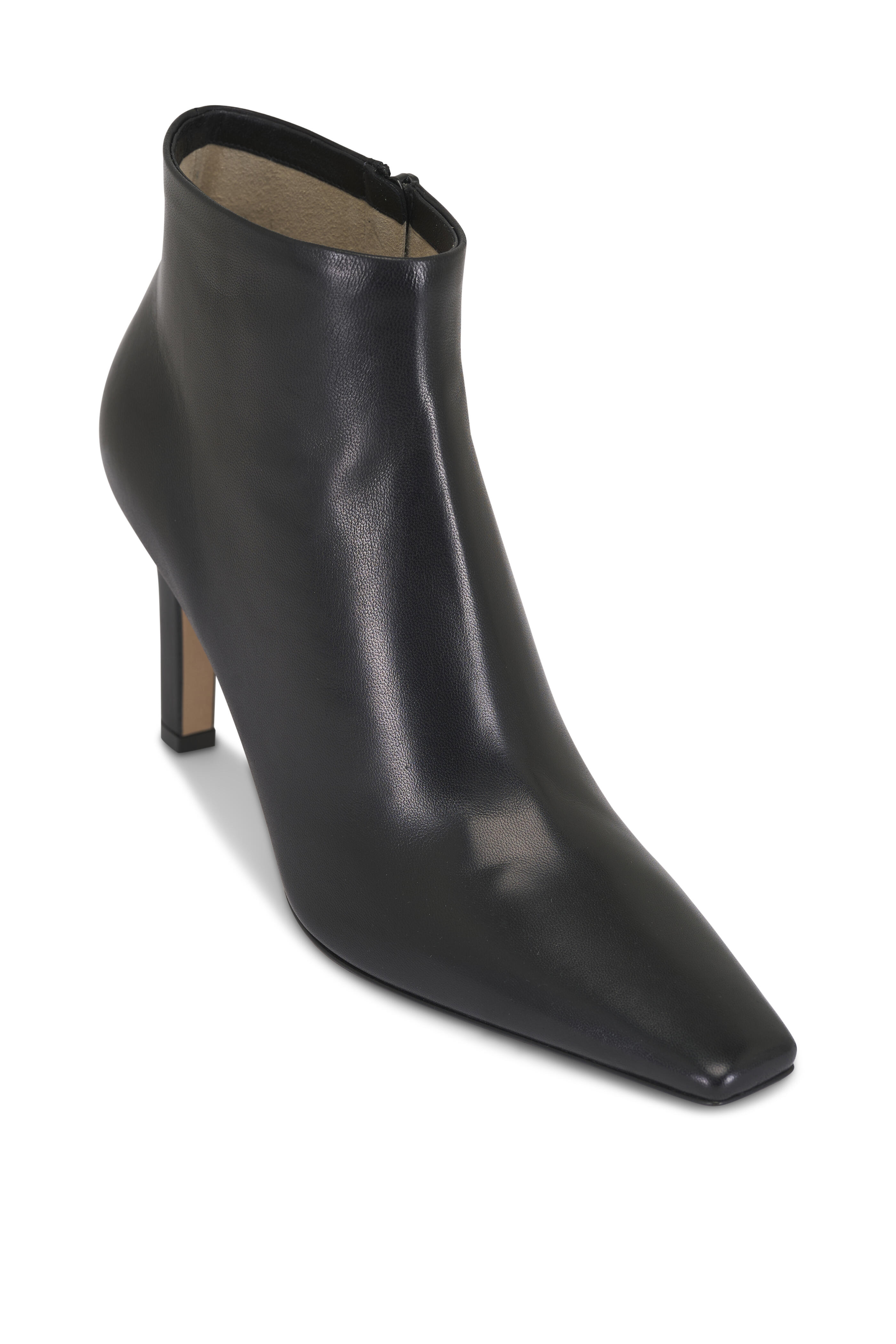 The Row - Carla Black Leather Ankle Boot, 80mm
