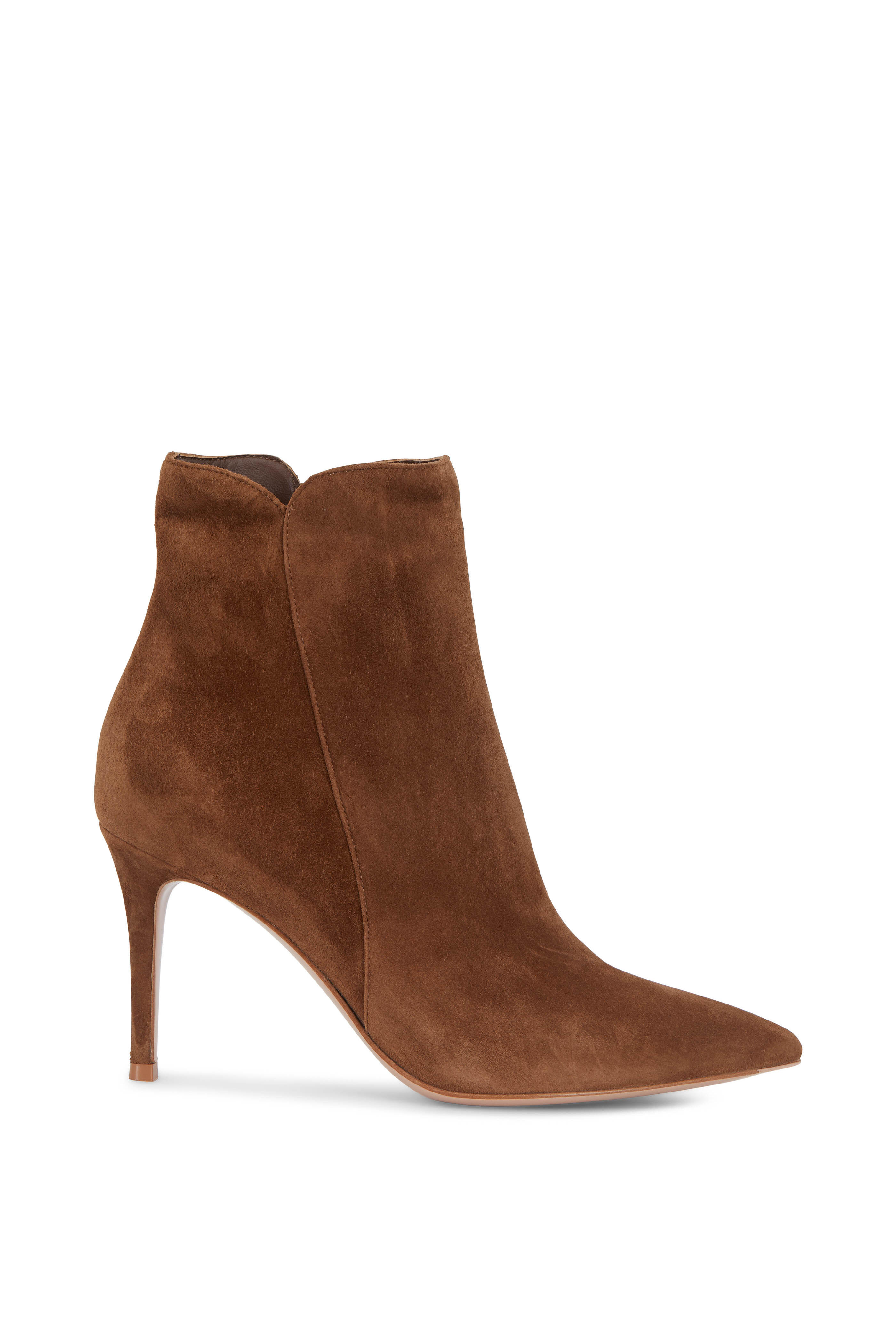 Gianvito Rossi - Levy Texas Cognac Suede Ankle Boot, 85mm