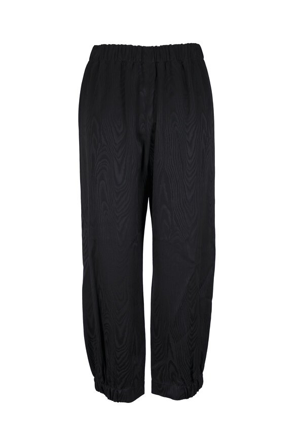 Zero + Maria Cornejo Abi Black Moire Cropped Pant - view 3