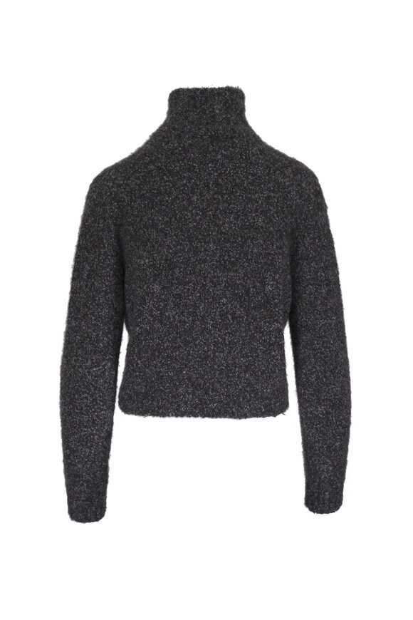 Maurizio Baldassari Blue & Gray Cashmere & Silk Boucle Turtleneck - view 2