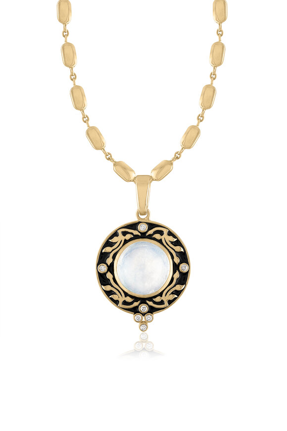 Loriann 14k Yellow Gold Diamond Magdalena Necklace