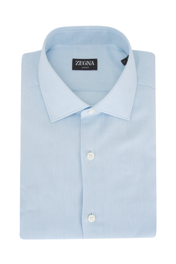 G1205 新品タグ付きZEGNA ワイシャツ カッターシャツ 38/15 美品 Ermenegildo Zegna Soft エルメネジルドゼニア ストライプ