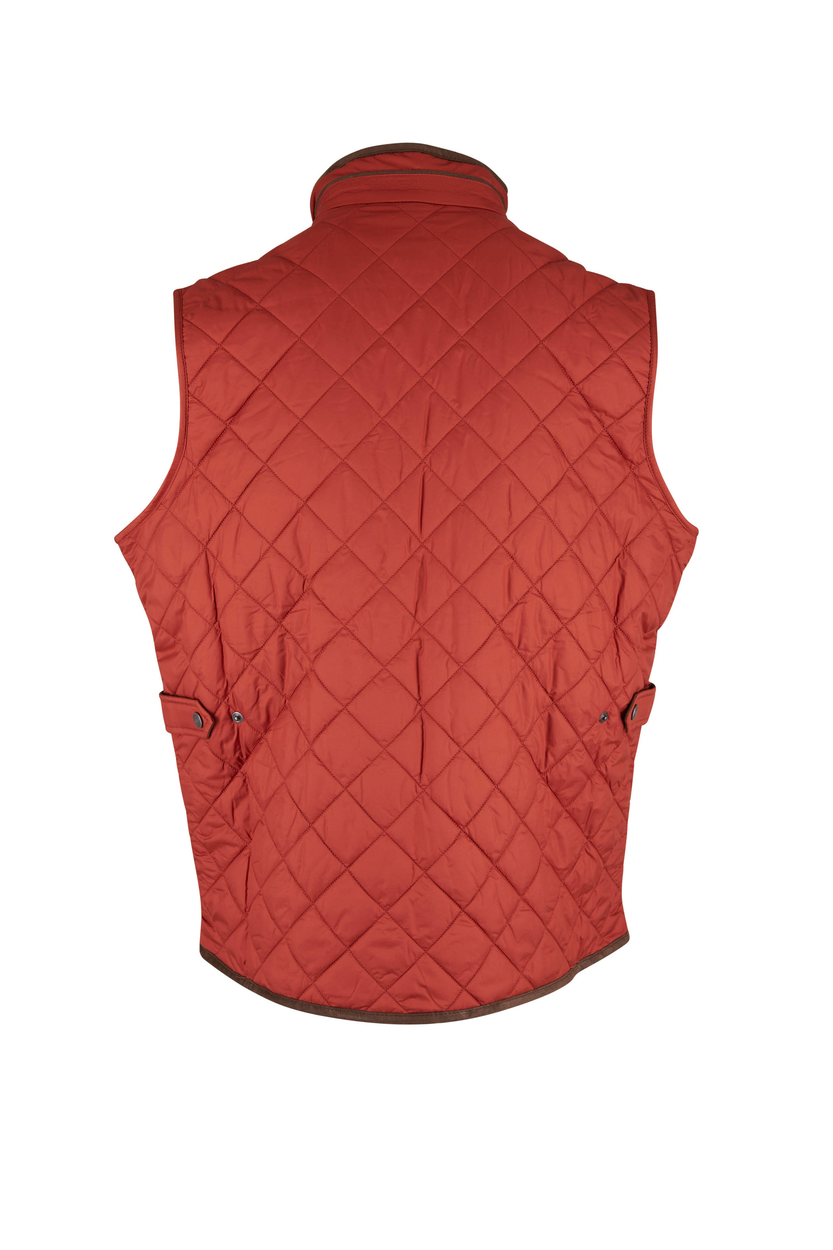 Peter Millar - Essex Quilted Burnt Orange Travel Vest