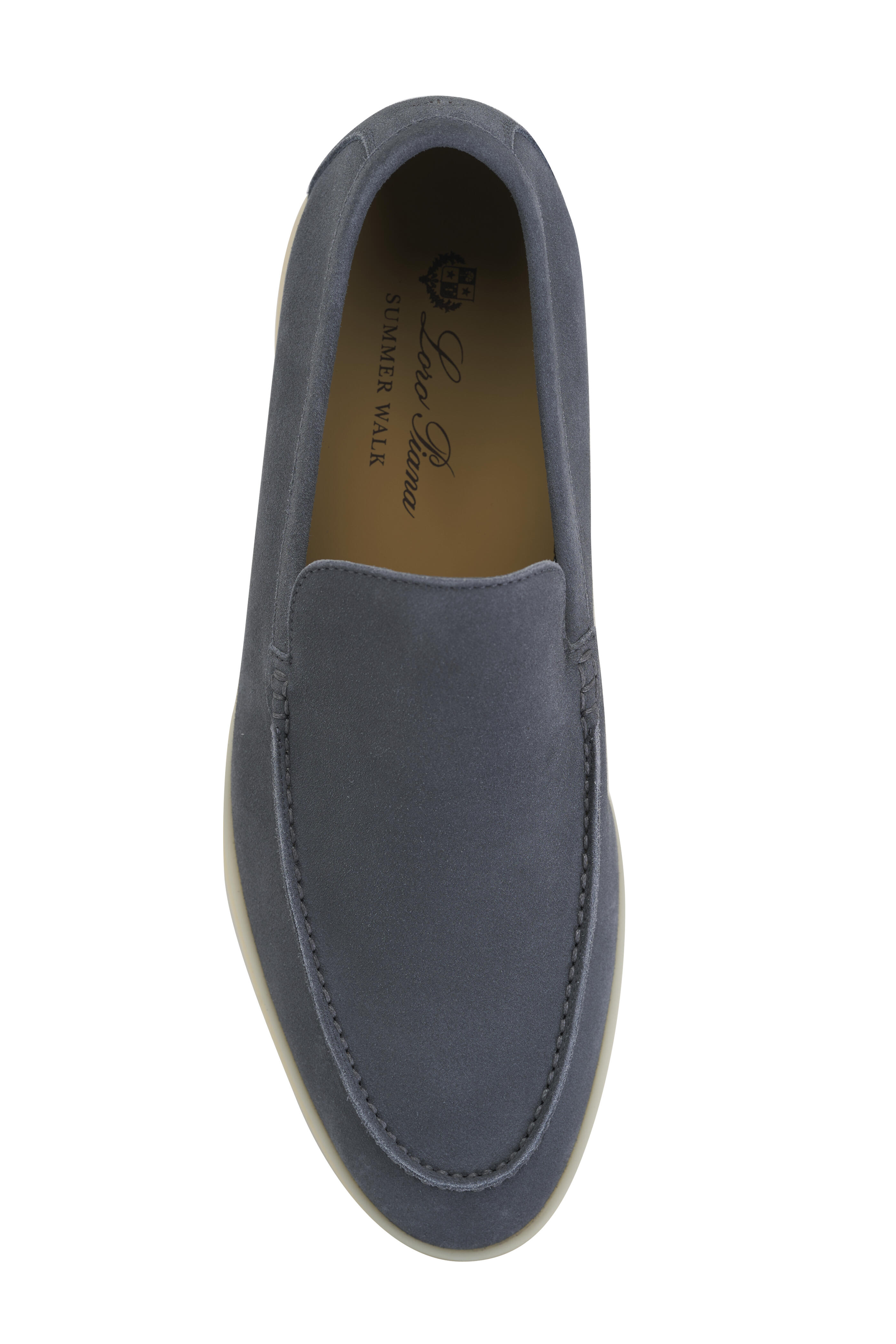 Loro Piana - Summer Walk Frozen Blue Suede Loafer