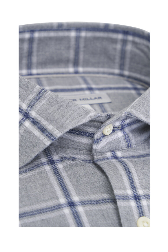 Peter Millar - Vernon Flannel Gale Gray Sport Shirt 