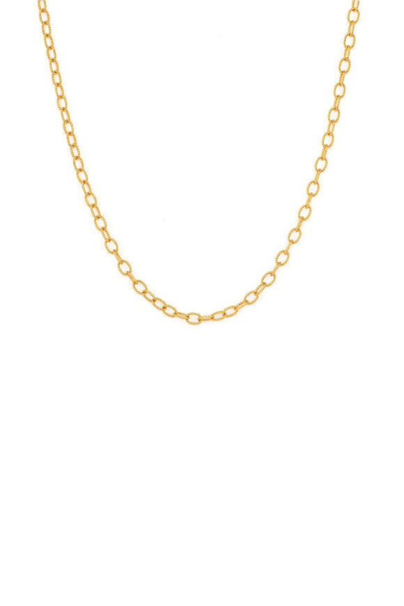 Three Stories Classic Medium Textured Link Necklace