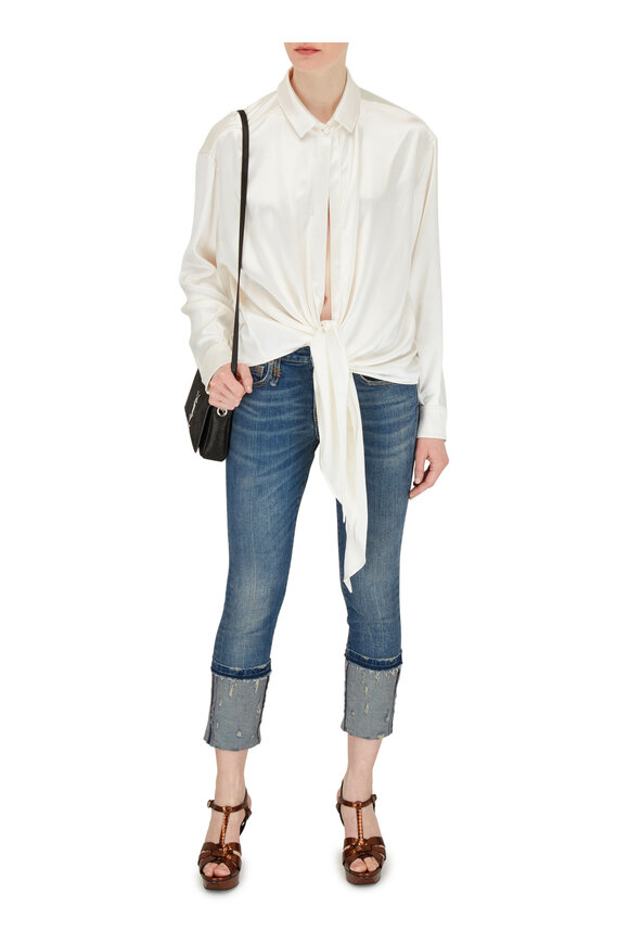 R13 - Kate Kinsley Distressed Cuffed Skinny Jean