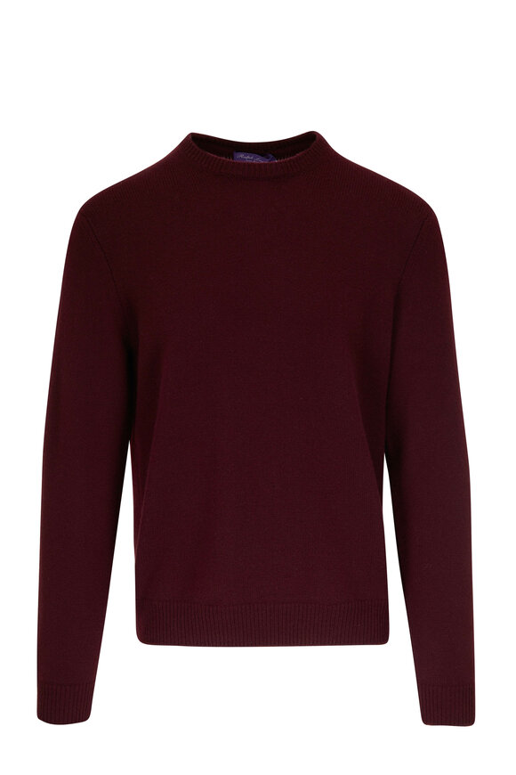 Ralph Lauren Purple Label - Burgundy Cashmere Crewneck Sweater