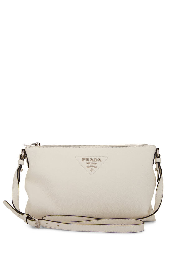 Prada - White Leather Shoulder Bag