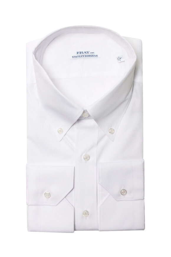 Fray White Cotton Dress Shirt - view 1