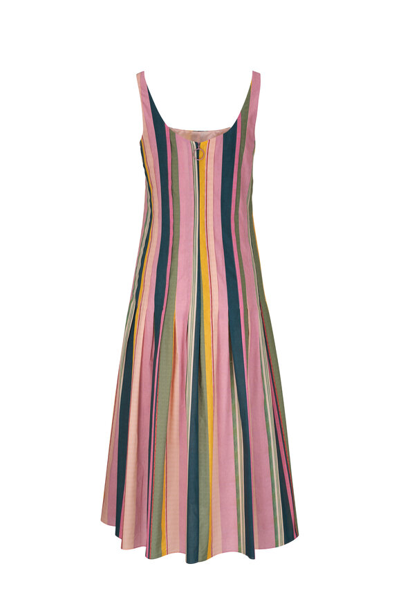 Akris Punto - Mauve Deck Chair Stripe Midi Dress 