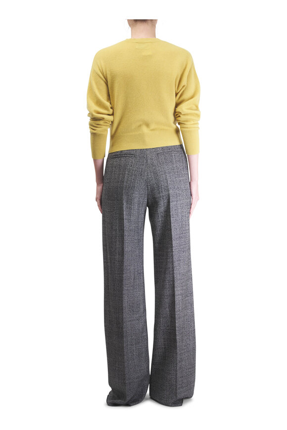 Valentino Gray & Beige Mélange Wool Pant - view 4