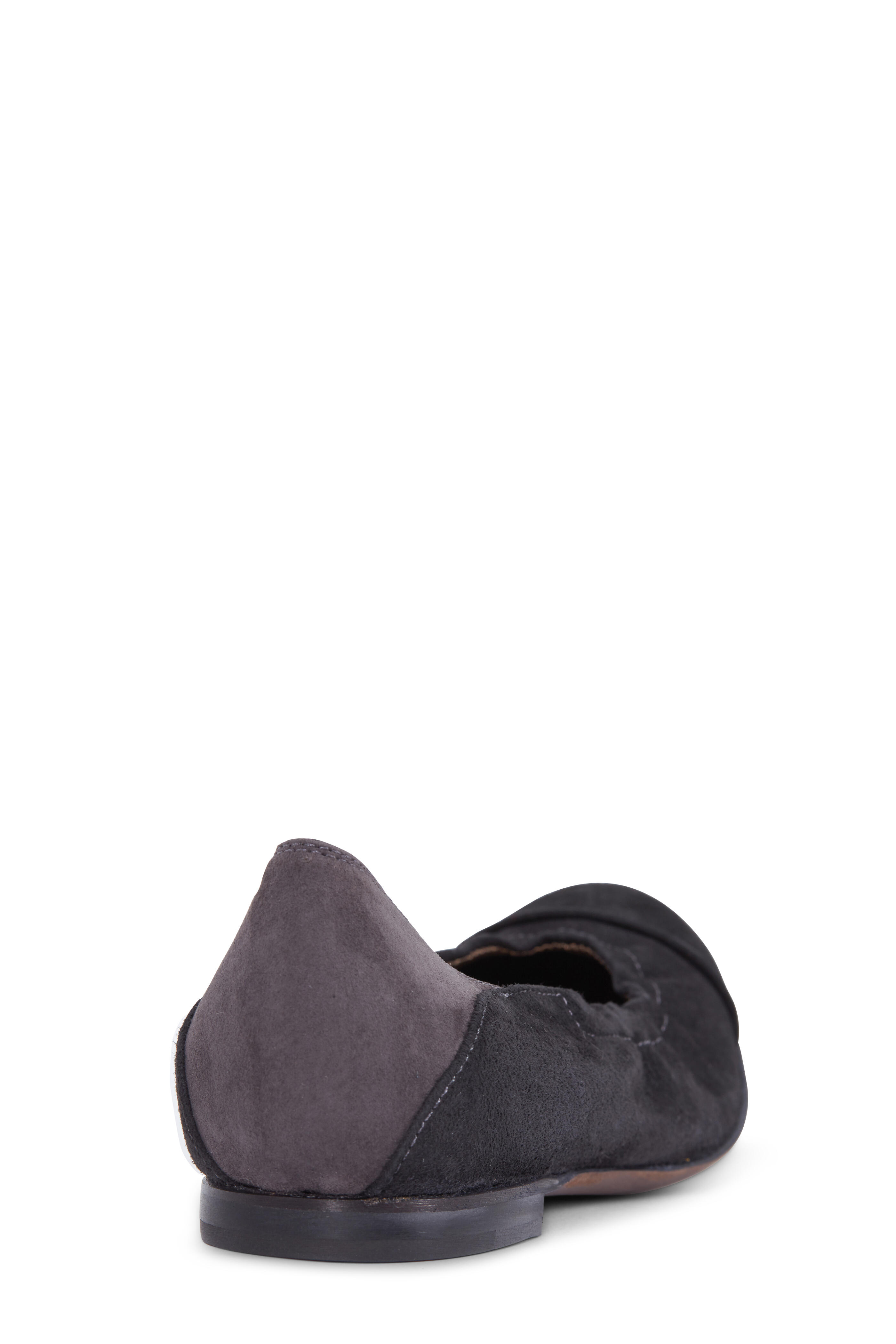 AGL - Black & Gray Tri-Tone Suede Ballet Flat