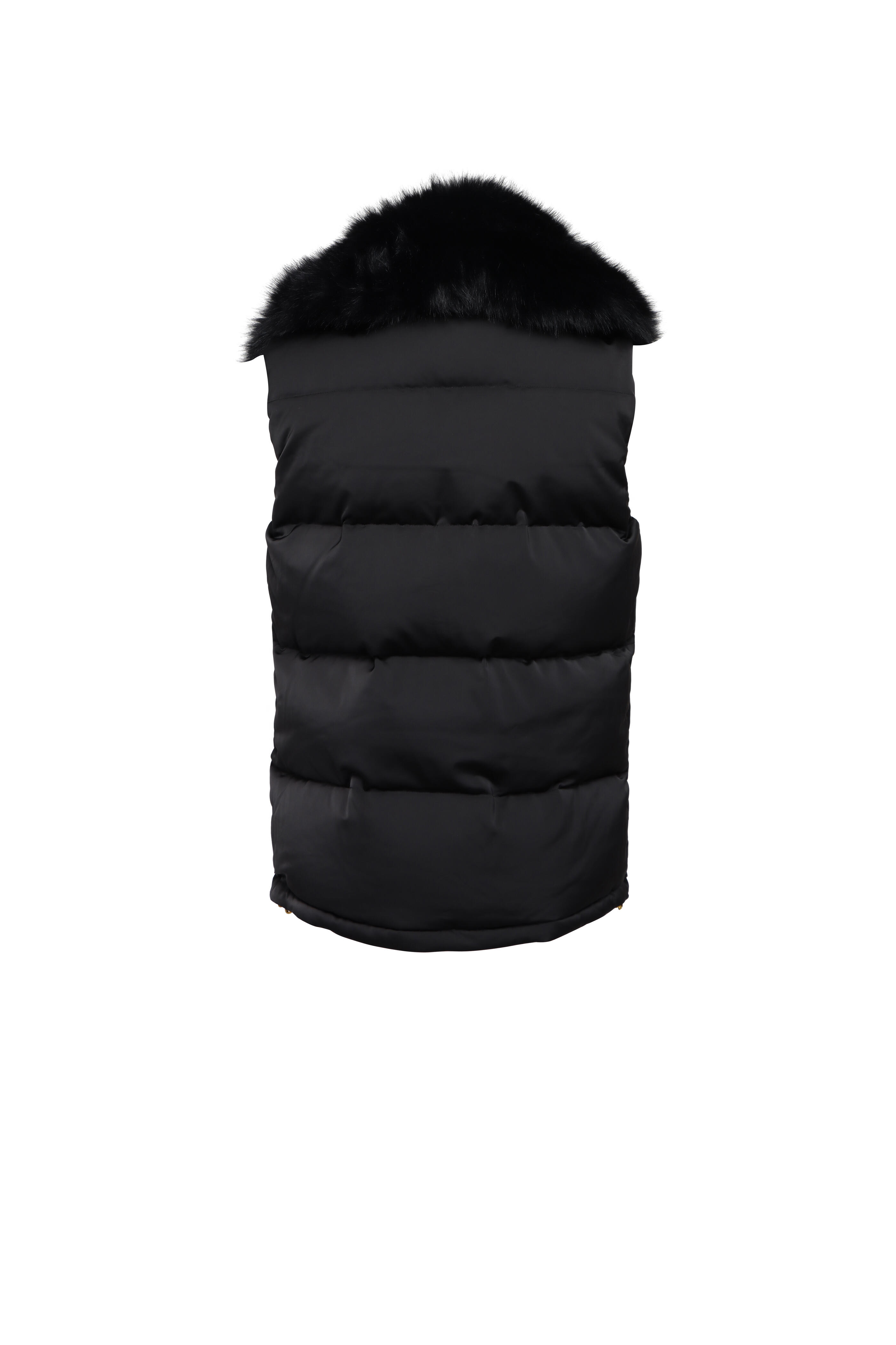L'Agence - Nalo Black Faux Fur Puffer Vest