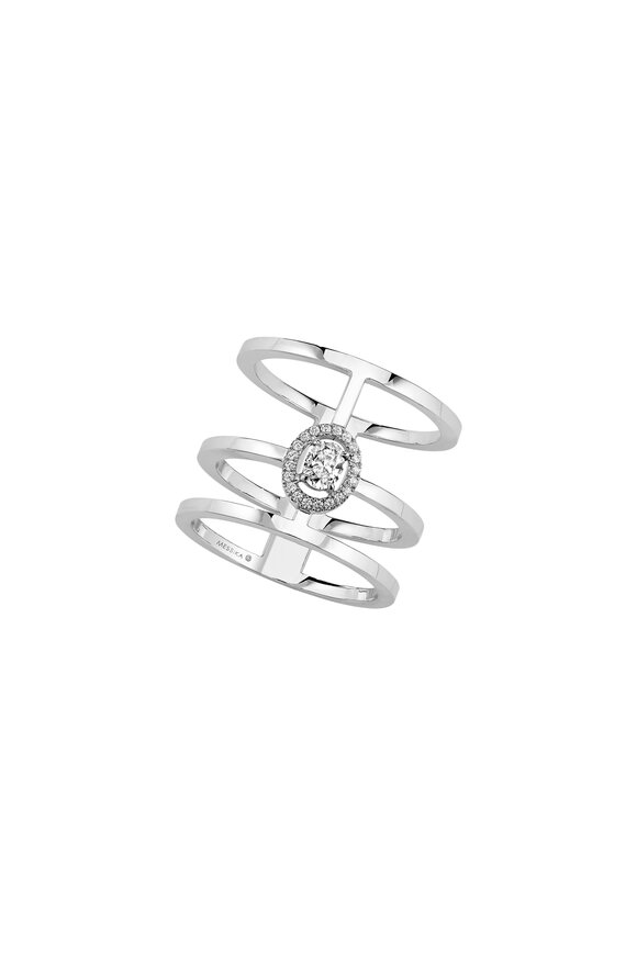 Messika - 18K White Gold Glam'azone Triple Stack Ring