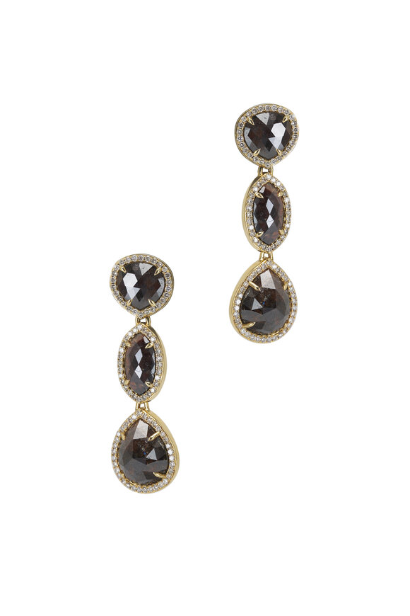 Sutra Rough Diamond Dangle Earrings