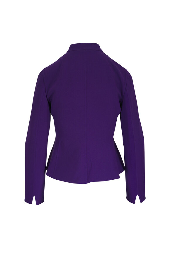 Akris Hamer Dark Purple Bi-Stretch Wool Jacket - view 3