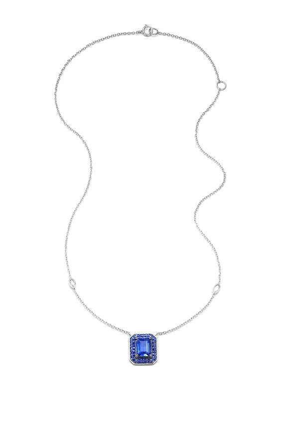 Nam Cho - 18K White Gold Blue Sapphire & Kyanite Necklace