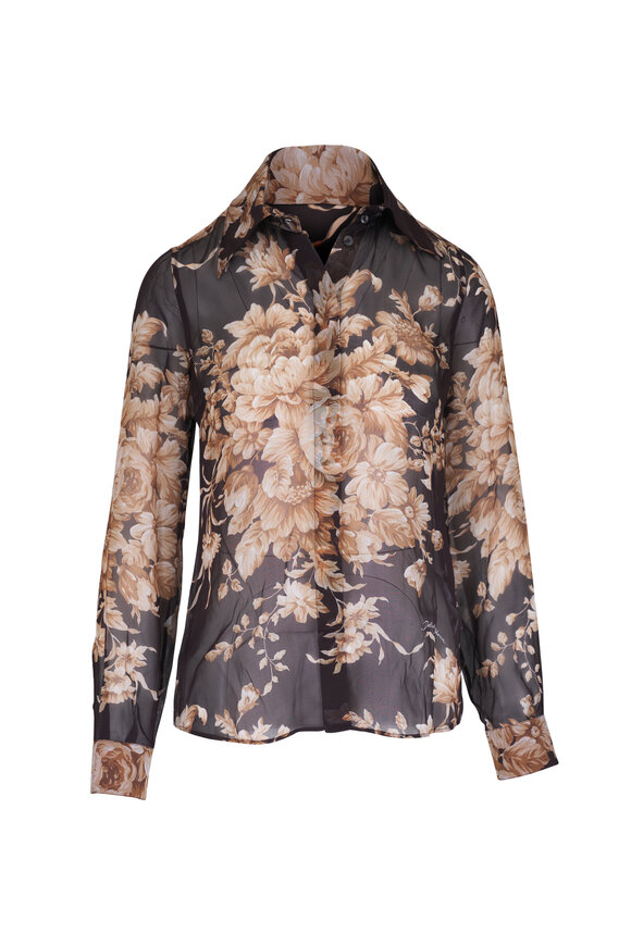 Dolce & Gabbana - Purple Anemone Floral Print Off-The