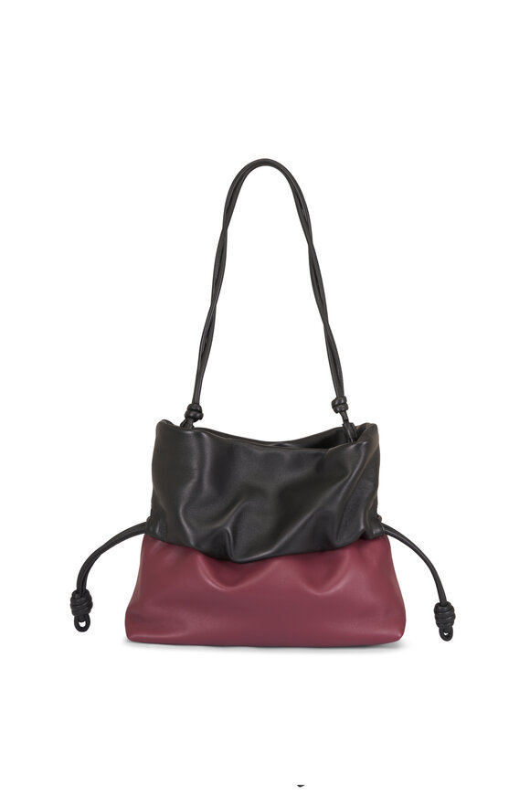 Loewe Flamenco Rolled Black & Copper Leather Clutch - view 3