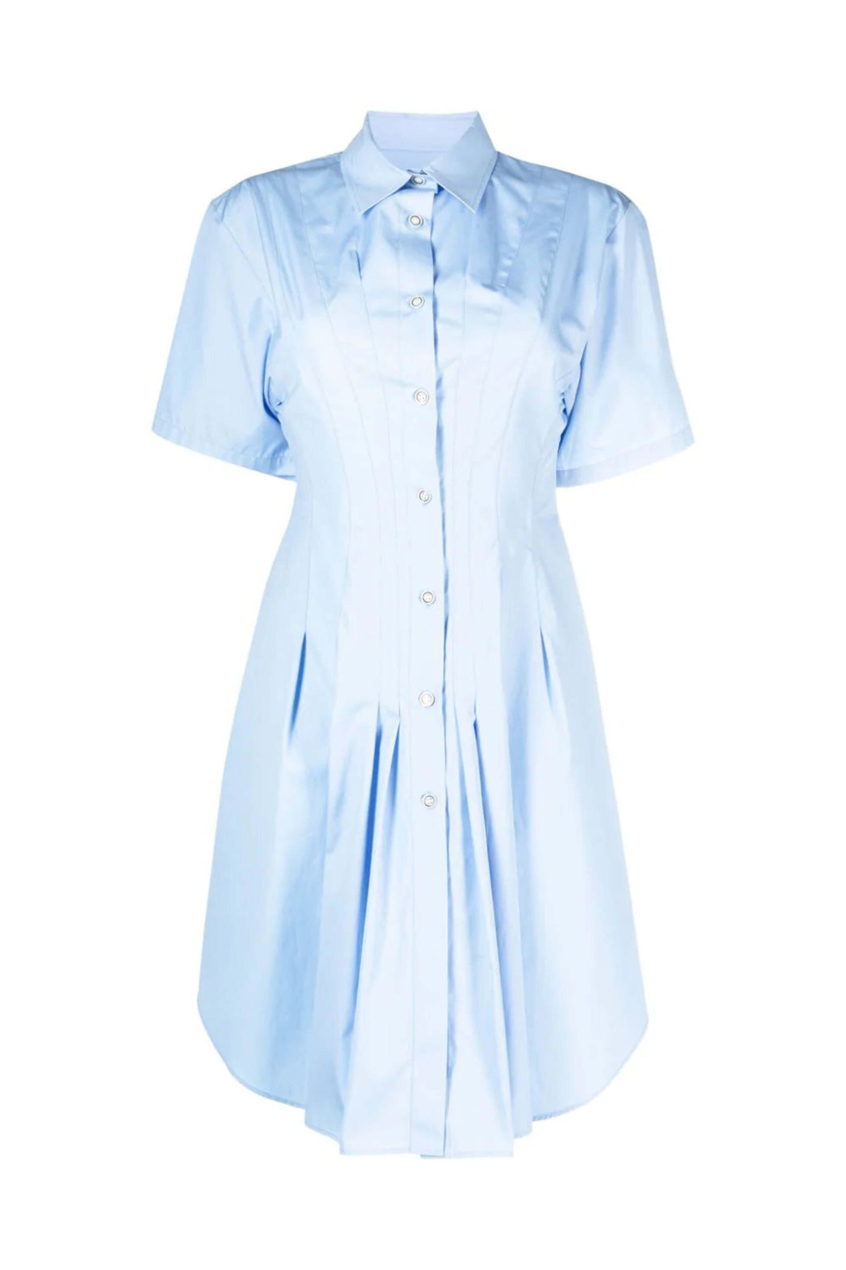 Marni - Blue Pleated Shirt Dress