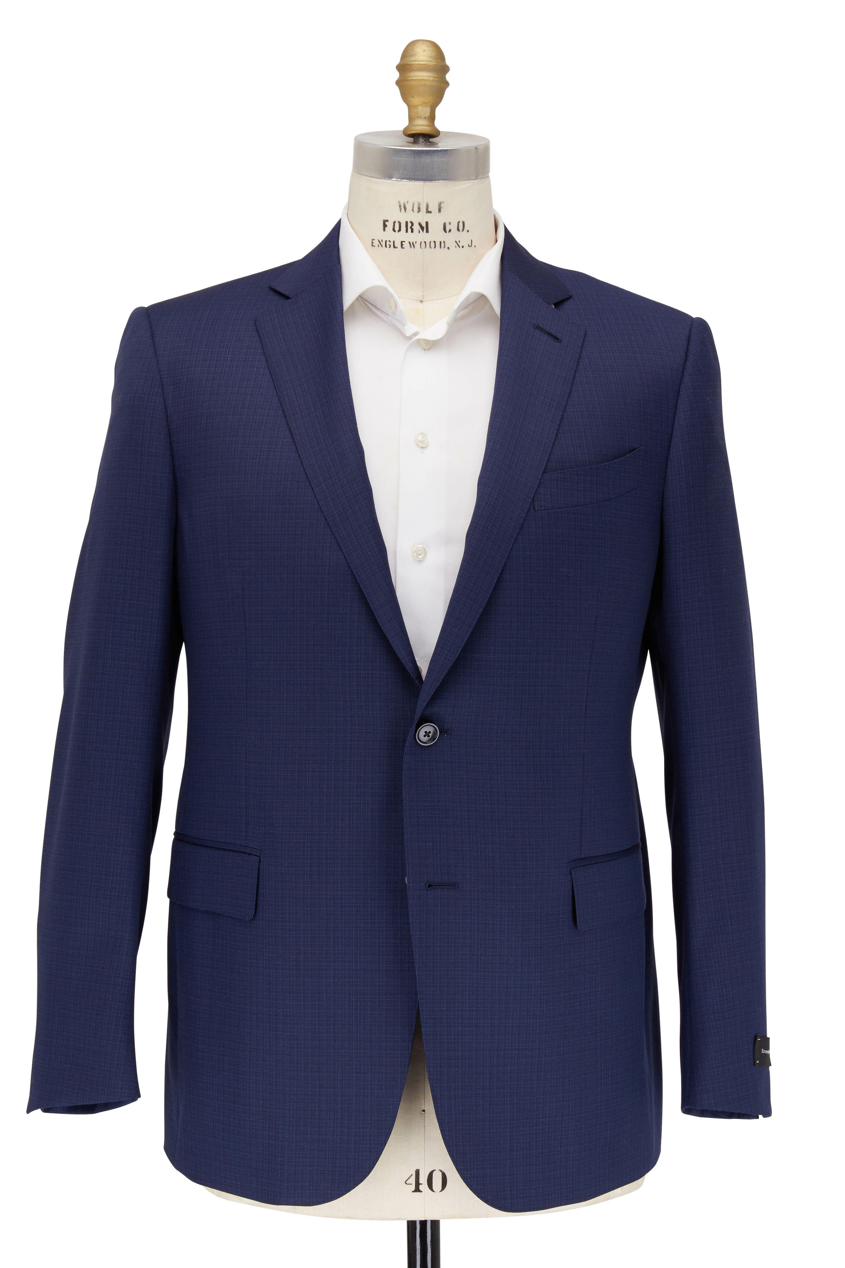 Zegna - Navy Blue Microtic Wool Suit