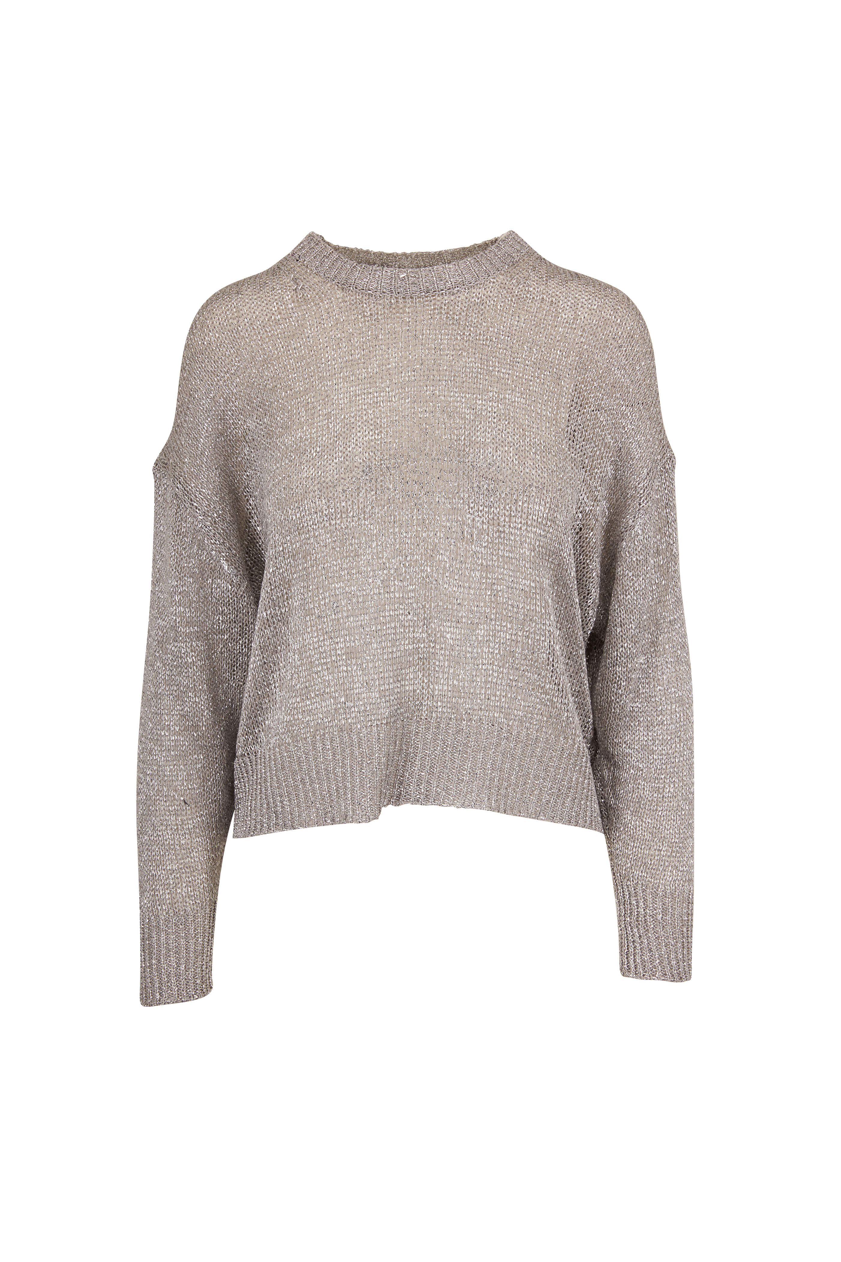 IRO - Dokis Metallic Silver Knit Sweater | Mitchell Stores