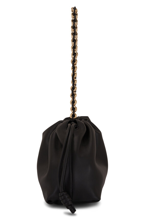 Loewe - Flamenco Black Leather Chain Purse 