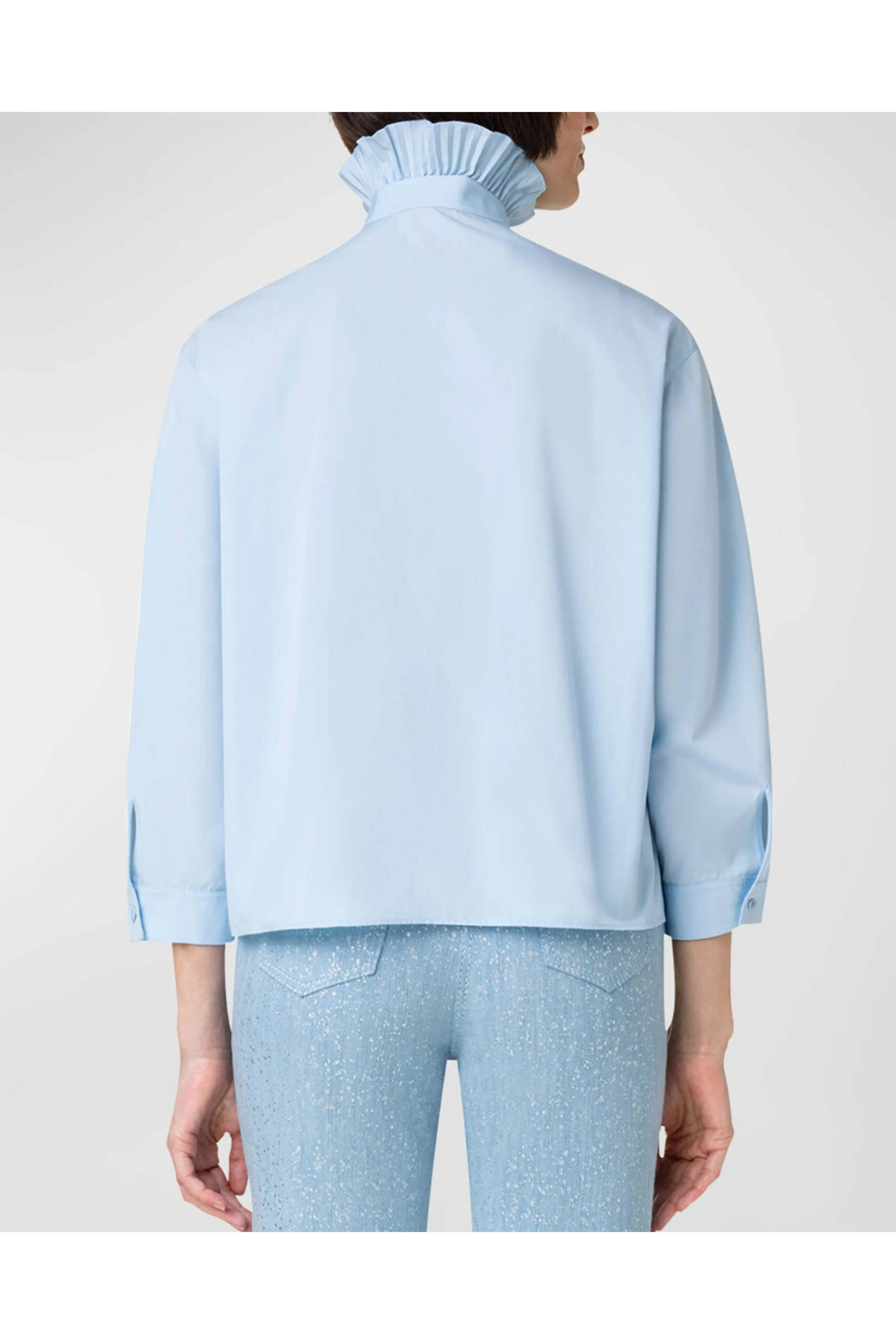 Akris Punto - Sky Boxy Ruffle Collar Shirt